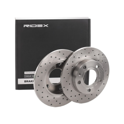 Brake disc RIDEX 82B1746 Rear Axle, 245×10,0mm, 5/6×112,0, solid, Perforated